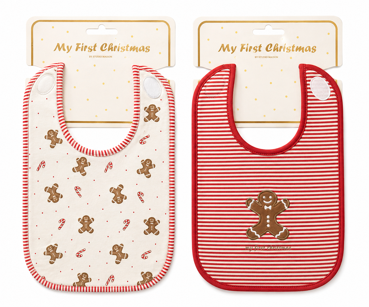 BIB 2-PACK REINDEER Gingerbread