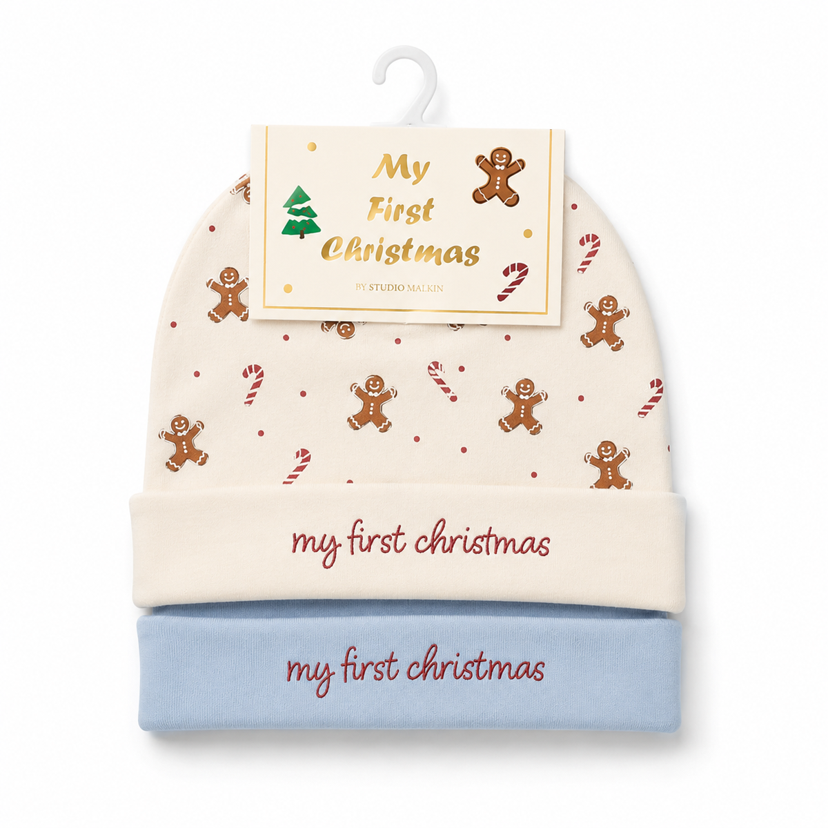 HAT 2-PACK REINDEER Blue