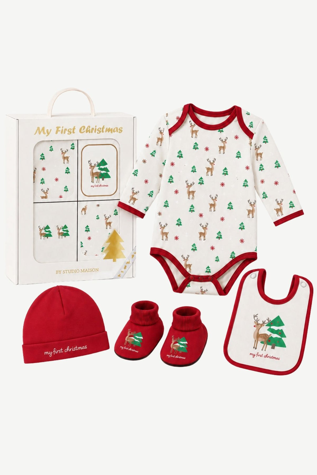 GIFTBOX REINDEER 4PC SET Reindeer