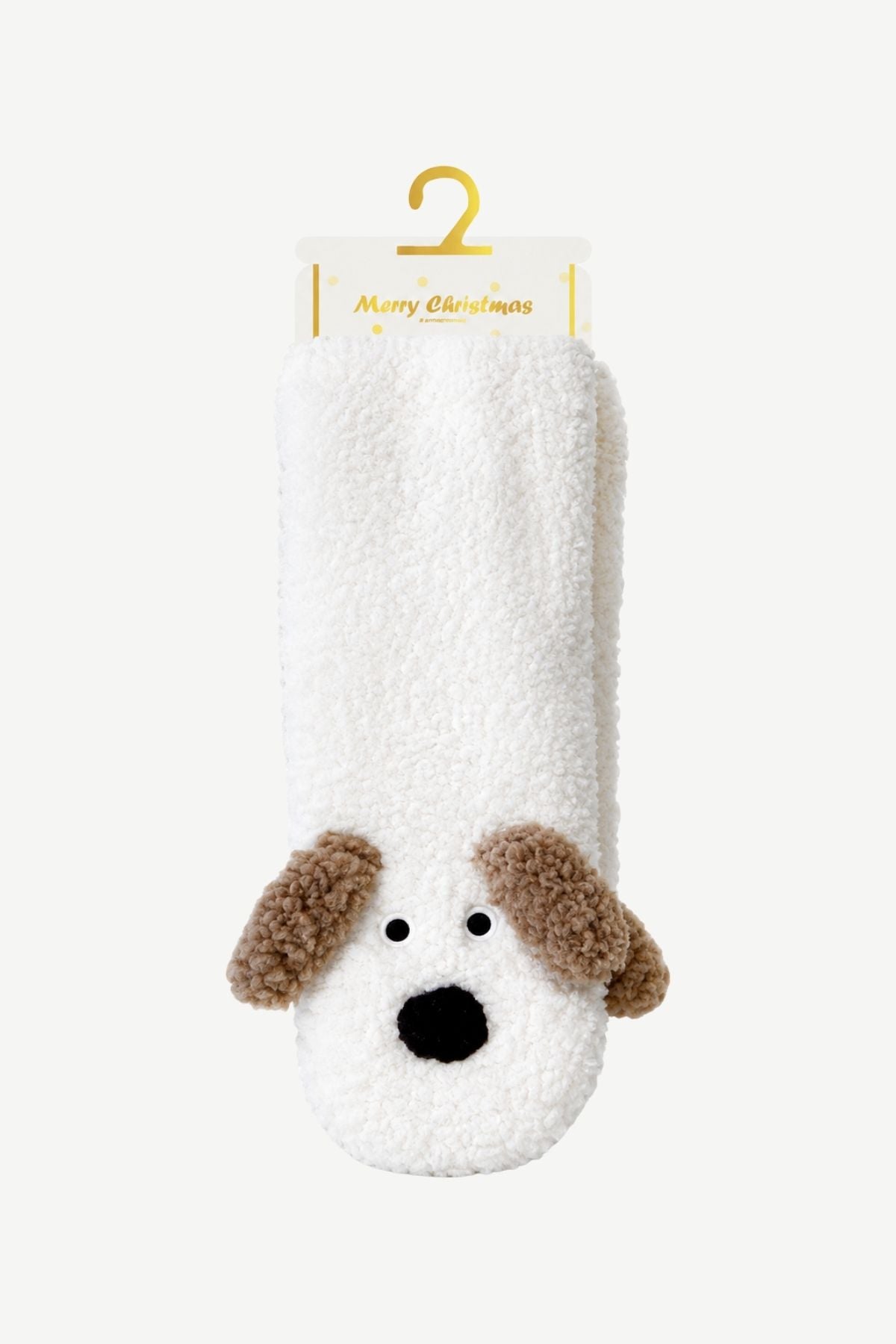 COMFY TEDDY SOCK DOG White