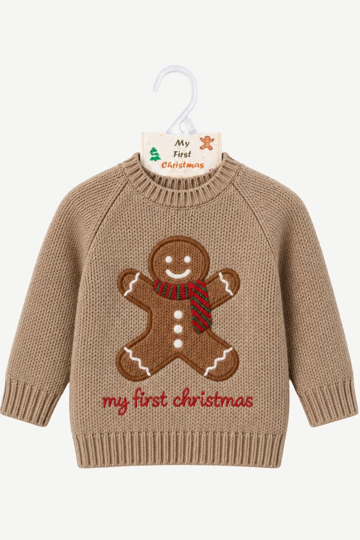 KNITTED SWEATER GINGERBREAD SAND Sesam