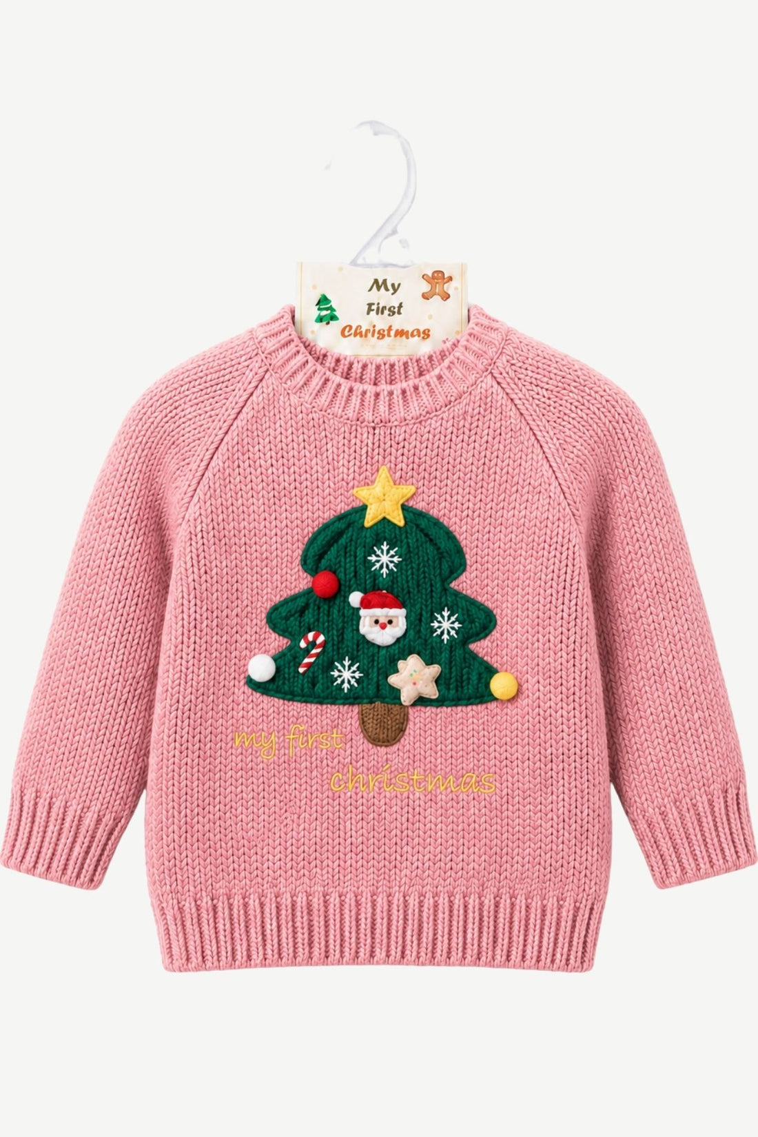 KNITTED SWEATER CHRISTMAS TREE COSY Pink