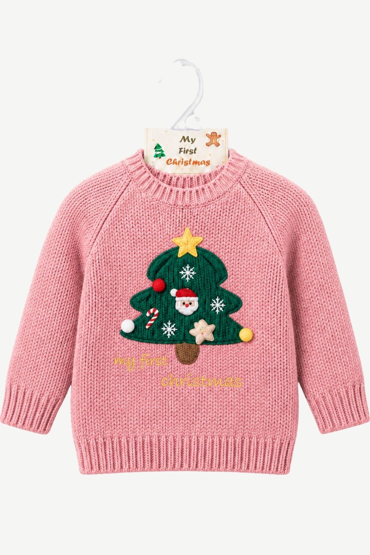 KNITTED SWEATER CHRISTMAS TREE COSY Pink