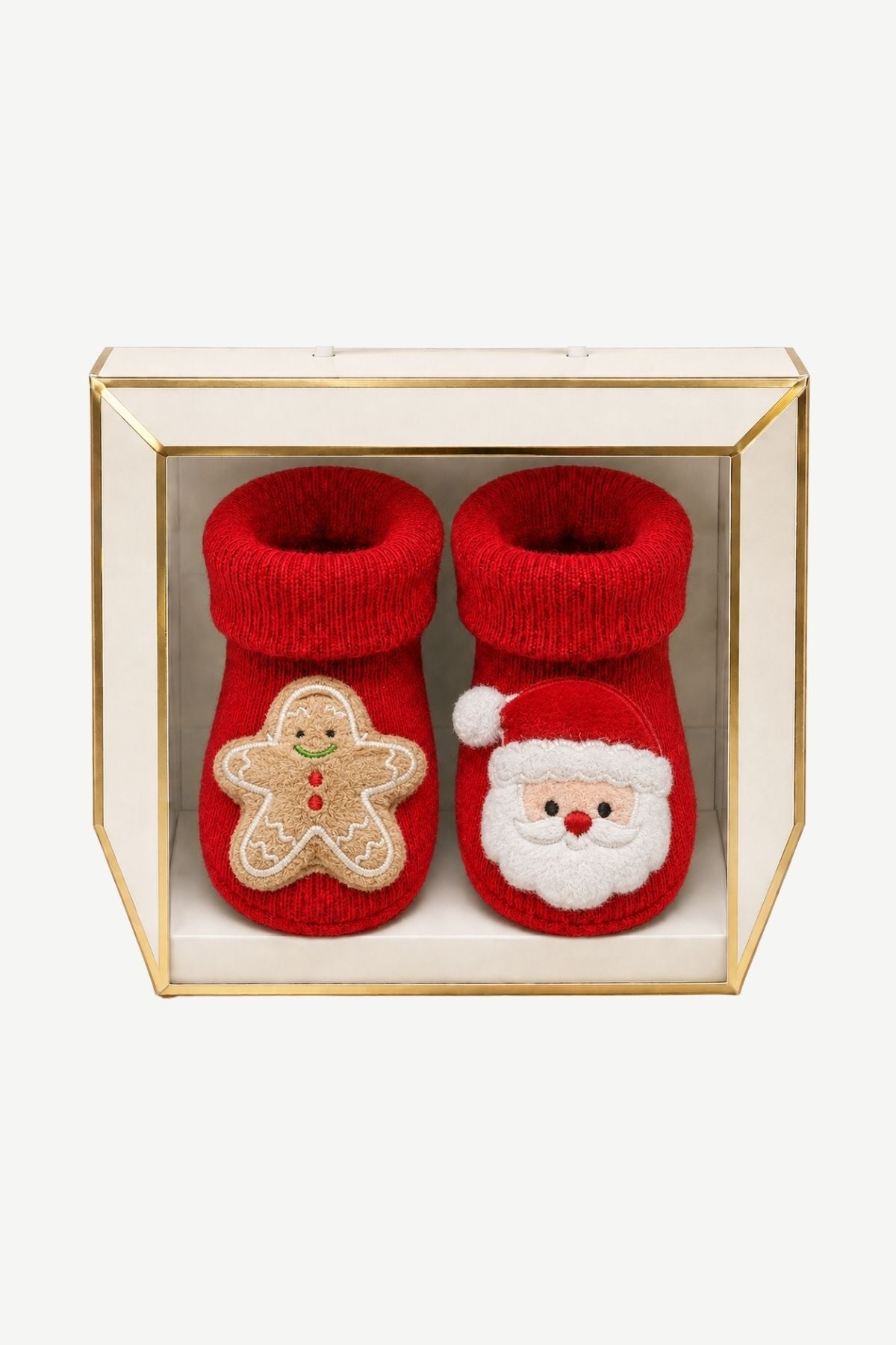 BABY SOCK RED DEER-TREE red