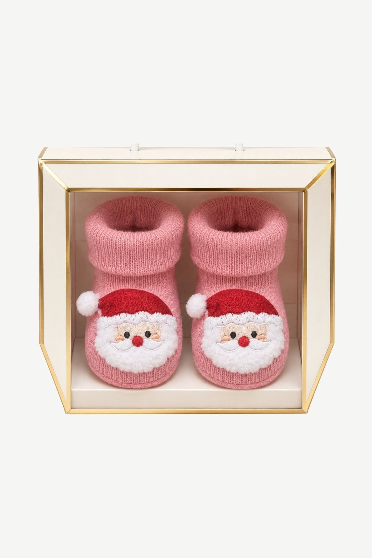 BABY SOCK RED DEER-TREE Santa