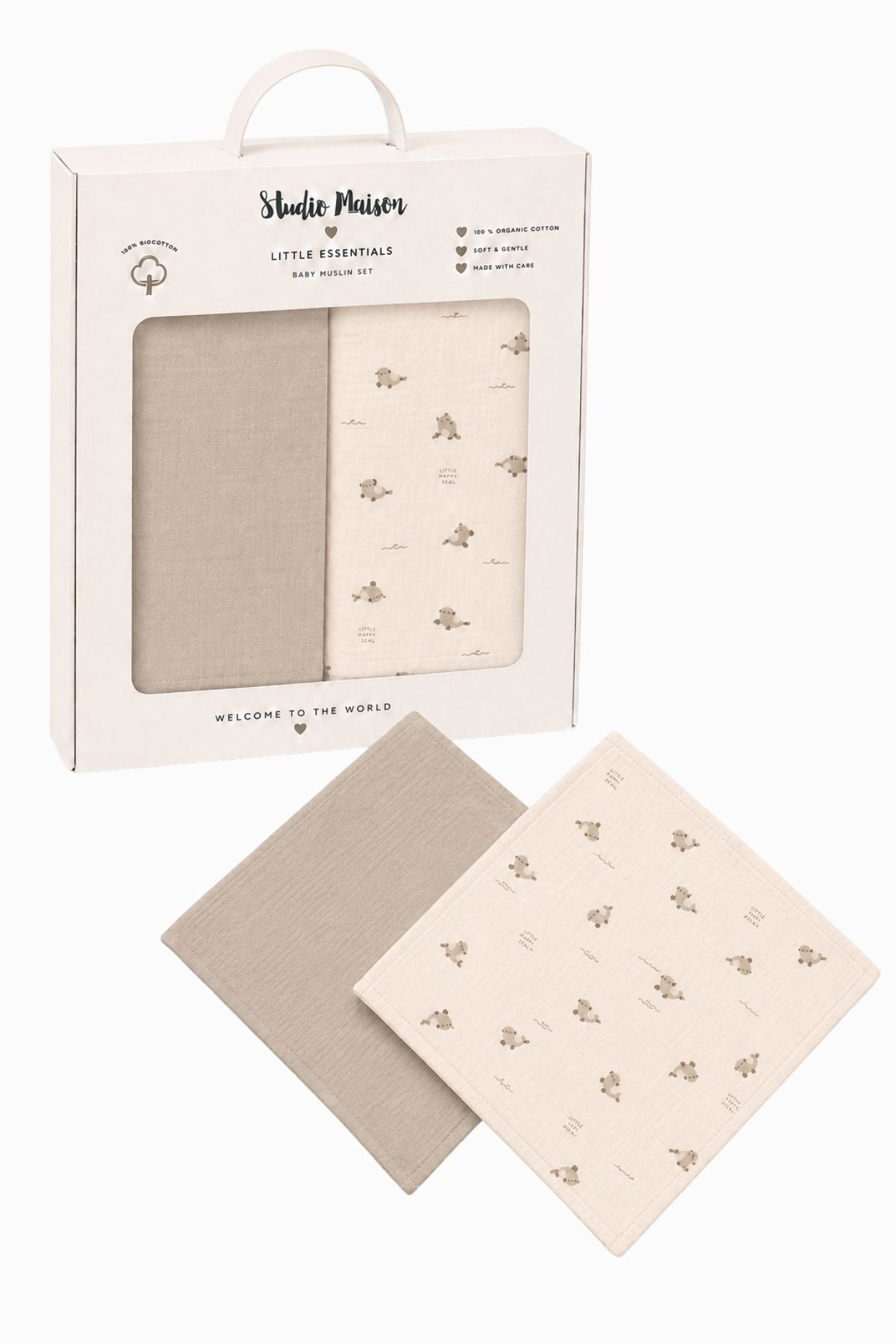 2-Pack Hydrofiele Doeken Beige